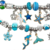 Blue wish charm bracelet_2 Blue Wish Bracelet Set