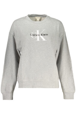 Ženski pulover Calvin Klein v sivi barvi – sprednji pogled