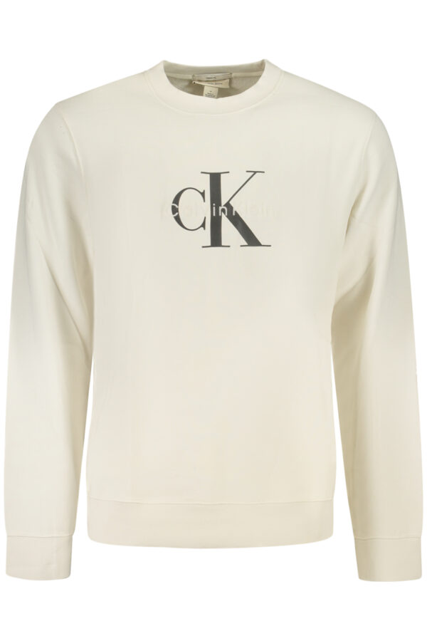 Pulover Calvin Klein za moške – bel – sprednji pogled