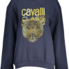 Pulover Cavalli Class za ženske – moder