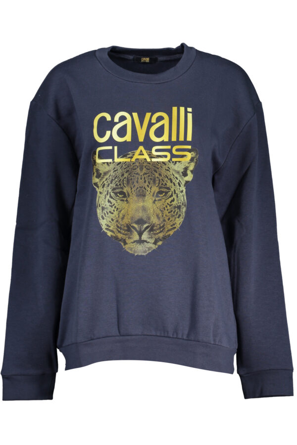 Pulover Cavalli Class za ženske – moder