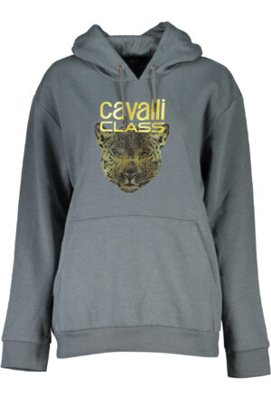 Pulover Cavalli Class za ženske – siv – sprednji pogled