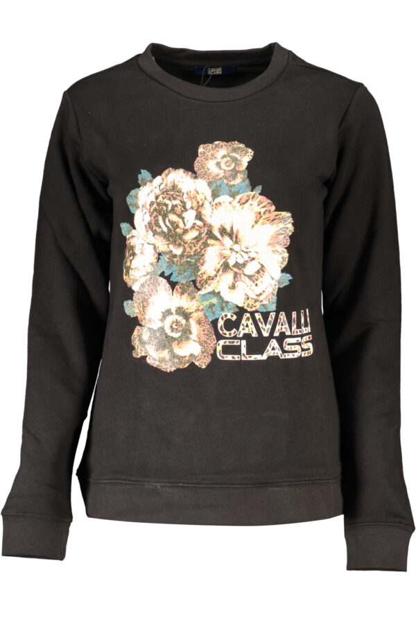 cavalliclassfelpasenzazipdonnanero_1-4.jpg Pulover Cavalli Class za ženske – črn