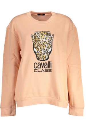 Pulover Cavalli Class za ženske – roza – sprednji pogled