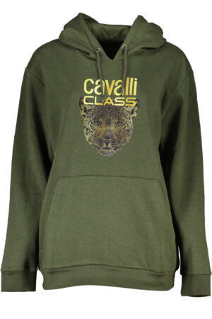 Pulover Cavalli Class za ženske – zelen – sprednji pogled