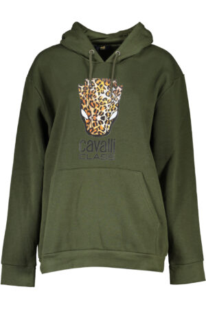 Pulover Cavalli Class za ženske – zelen – sprednji pogled
