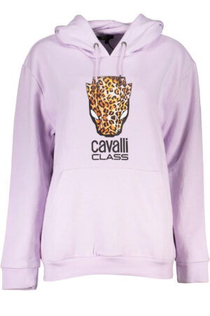 Pulover Cavalli Class za ženske – vijoličen – sprednji pogled