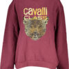 Pulover Cavalli Class za ženske – vijoličen – sprednji pogled