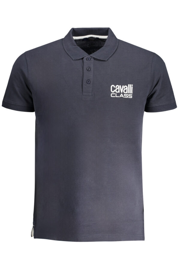 cavalliclasspolomanichecorteuomoblu_1.jpg Polo majica Cavalli Class za moške – modra