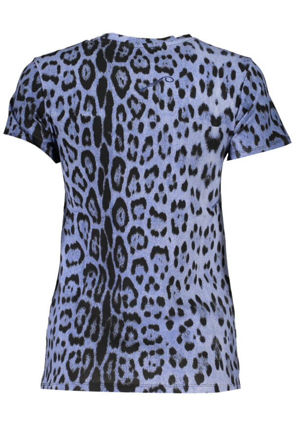 cavalliclasst-shirtmanichecortedonnaazzurro_2.jpg Majica Cavalli Class za ženske – svetlo modra