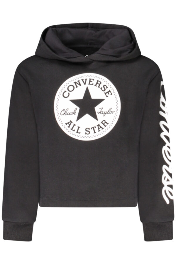 Otroški pulover Converse za deklice – črn – sprednji pogled