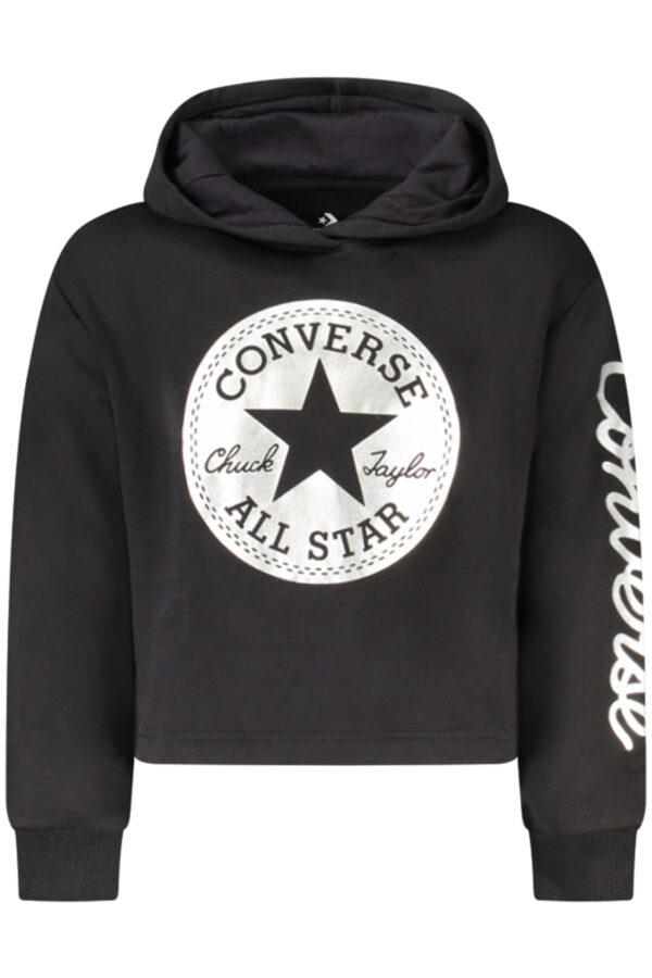 Otroški pulover Converse za deklice – črn