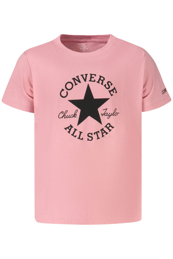 converset-shirtmanichecortebambinarosa_1.jpg Otroška majica Converse za deklice – roza