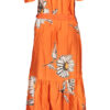 Obleka Desigual za ženske – oranžna