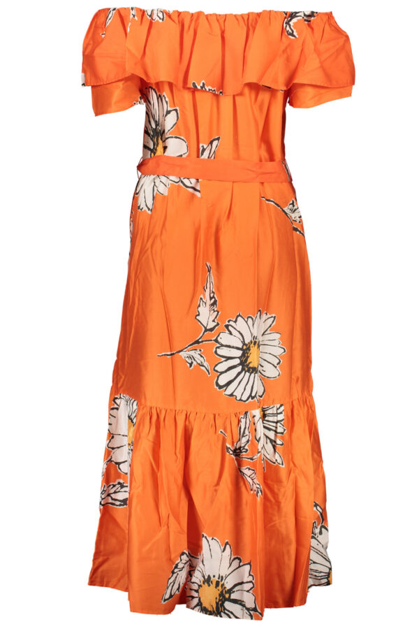 Obleka Desigual za ženske – oranžna