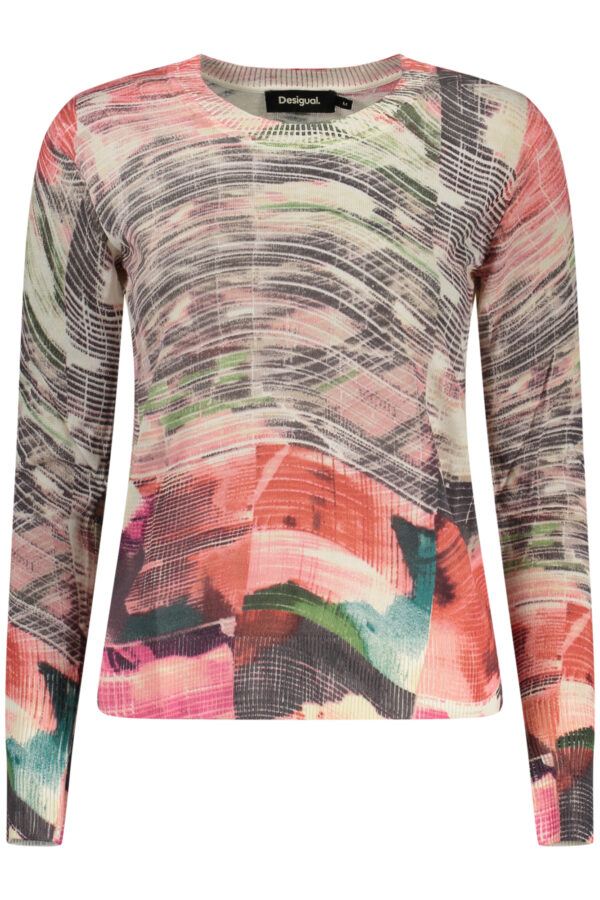 desigualmagliadonnabianco_1-1.jpg Pleten pulover Desigual za ženske – bel