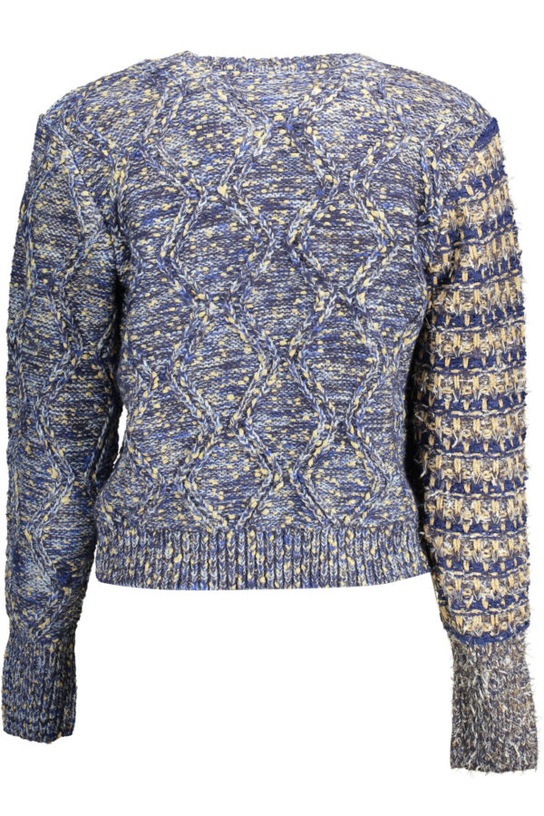 Pleten pulover Desigual za ženske – moder