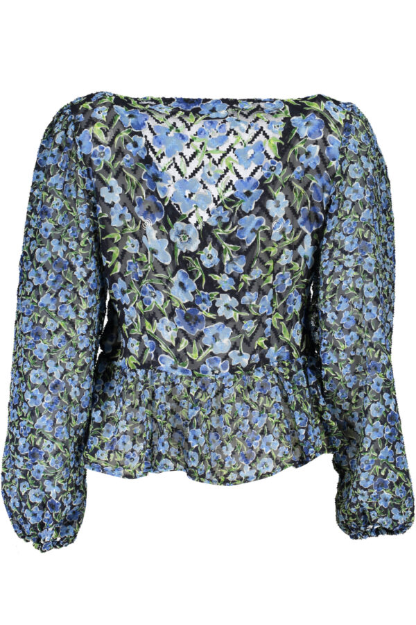 Pleten pulover Desigual za ženske – moder