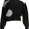 Pleten pulover Desigual za ženske – črn