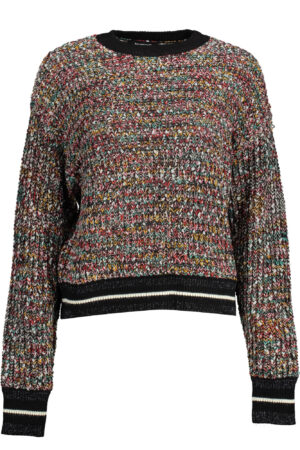 Pleten pulover Desigual za ženske – črn