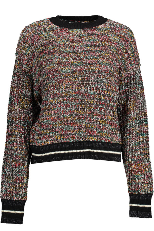 Pleten pulover Desigual za ženske – črn