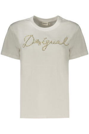 desigualt-shirtmanichecortedonnabianco_1.jpg Majica Desigual za ženske – bela