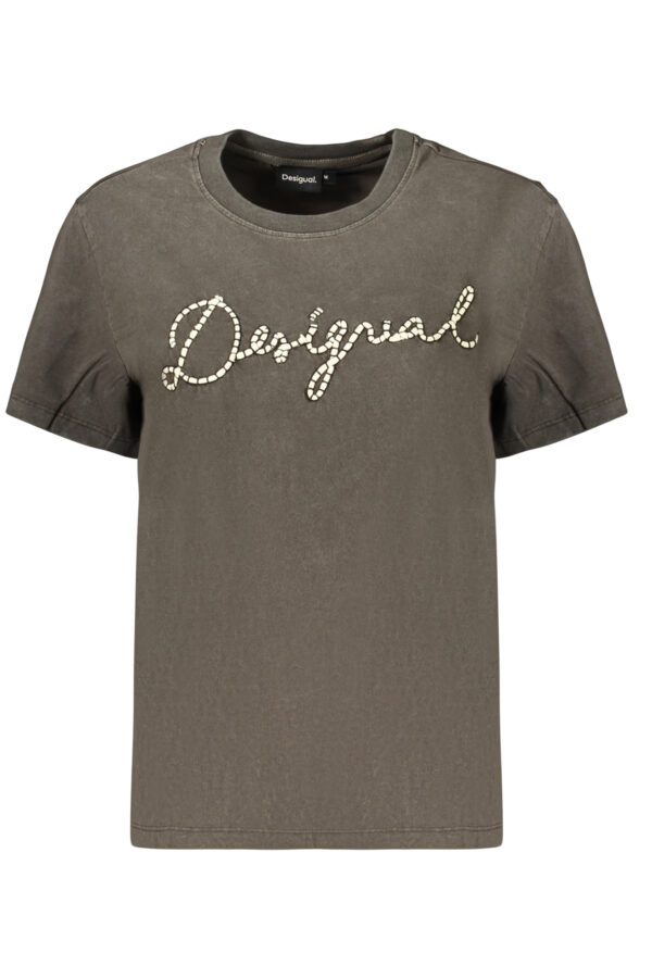 desigualt-shirtmanichecortedonnagrigio_1-2.jpg Majica Desigual za ženske – siva