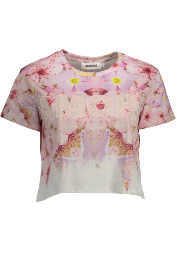 desigualt-shirtmanichecortedonnarosa_1-2.jpg Majica Desigual za ženske – roza