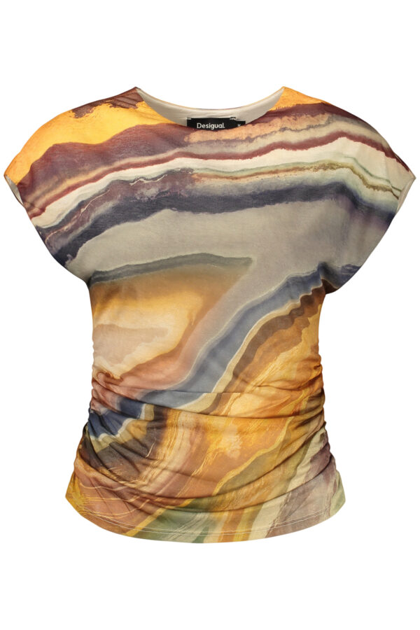 desigualt-shirtsenzamanichedonnabeige_1.jpg Majica Desigual za ženske – bež