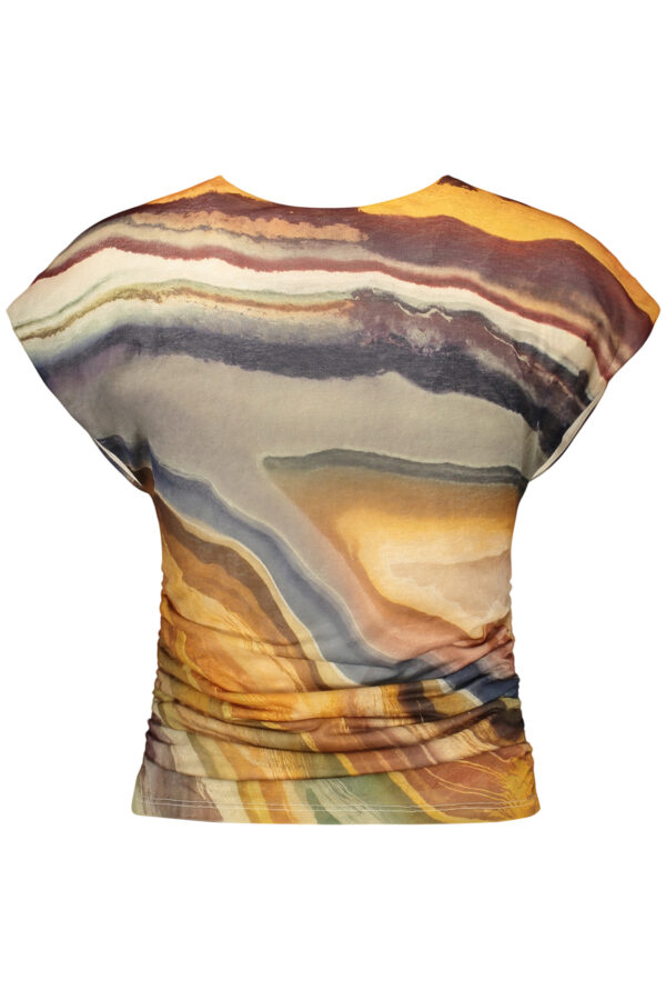 desigualt-shirtsenzamanichedonnabeige_2.jpg Majica Desigual za ženske – bež