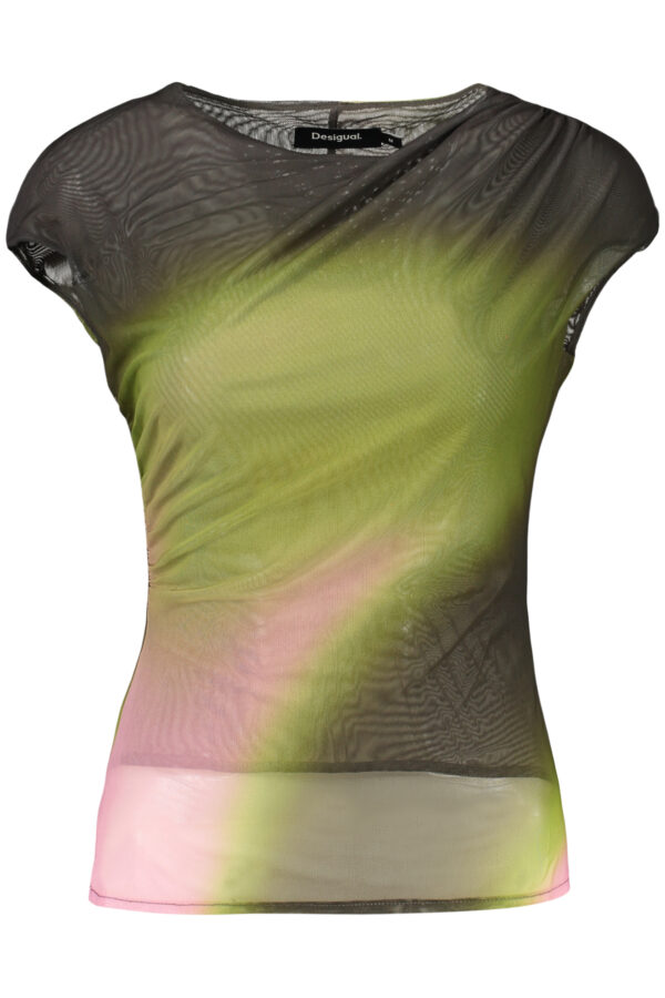desigualt-shirtsenzamanichedonnaverde_1.jpg Majica Desigual za ženske – zelena