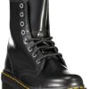 Gležnarji Dr. Martens za ženske – črne – pogled od zadaj