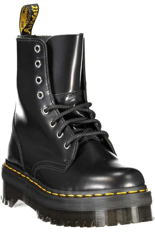 Gležnarji Dr. Martens za ženske – črne – pogled od zadaj