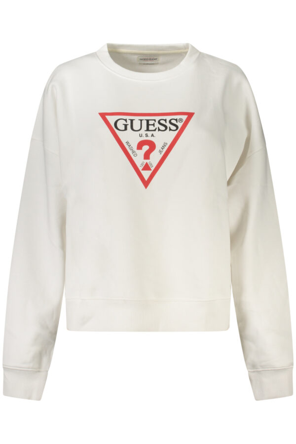 Pulover Guess Jeans za ženske – bel