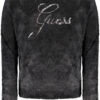 Otroški pleten pulover Guess Jeans za deklice – črn – sprednji pogled