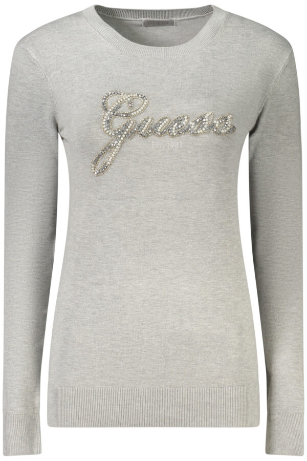 Pleten pulover Guess Jeans za ženske – siv