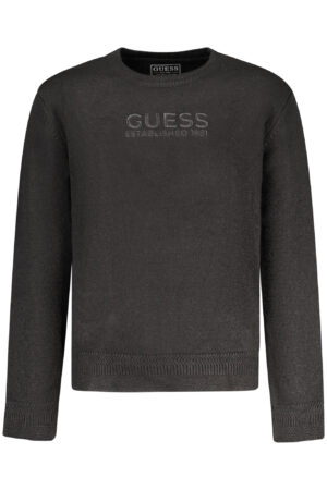 Otroški pleten pulover Guess Jeans za dečke – črn