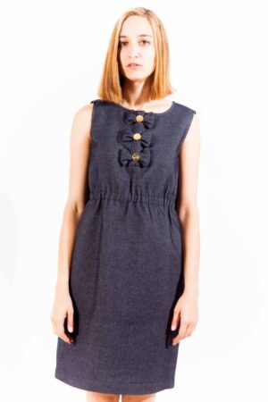 Obleka Love Moschino za ženske – modra