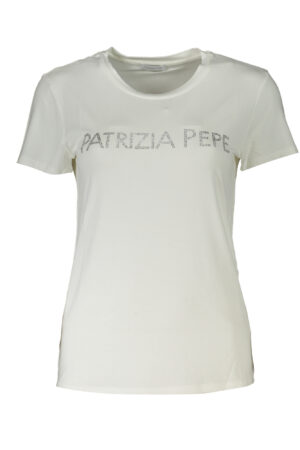 patriziapepet-shirtmanichecortedonnabianco_1-1.jpg Majica Patrizia Pepe za ženske – bela