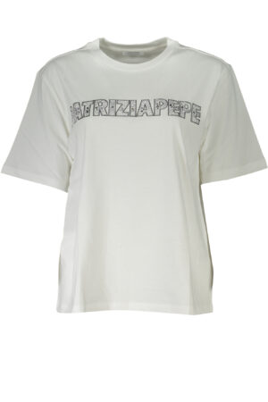 patriziapepet-shirtmanichecortedonnabianco_1-2.jpg Majica Patrizia Pepe za ženske – bela