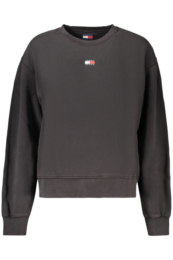 Pulover Tommy Hilfiger za ženske – črn