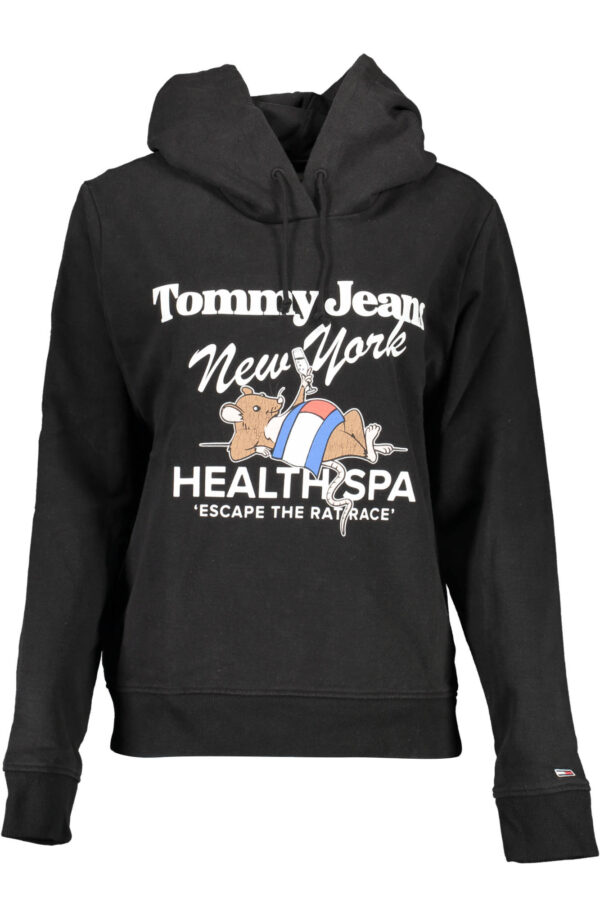 Pulover Tommy Hilfiger za ženske – črn