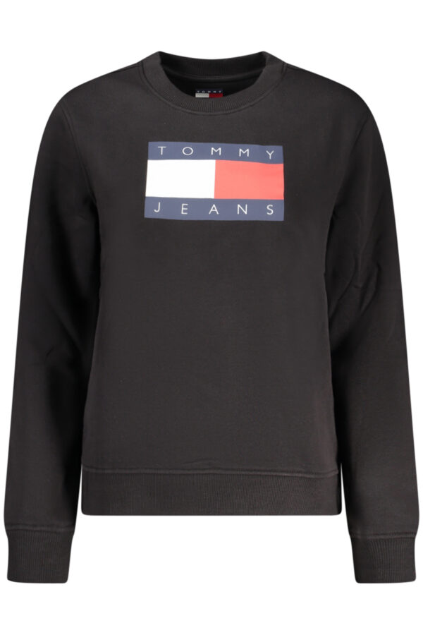 Pulover Tommy Hilfiger za ženske – črn
