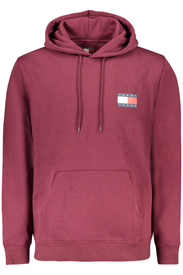 tommyhilfigerfelpasenzazipuomorosso_1.jpg Pulover Tommy Hilfiger za moške – rdeč – sprednji pogled