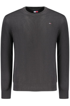 Pleten pulover Tommy Hilfiger za moške – črn