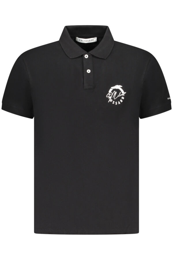 Polo majica Trussardi za moške – črna