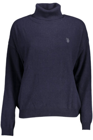 Pleten pulover U.S. Polo Assn. za ženske – moder