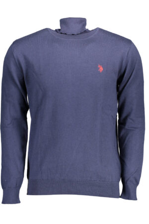 Pleten pulover U.S. Polo Assn. za moške – moder – sprednji pogled