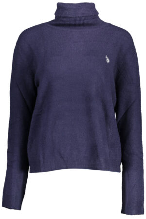 Pleten pulover U.S. Polo Assn. za ženske – moder